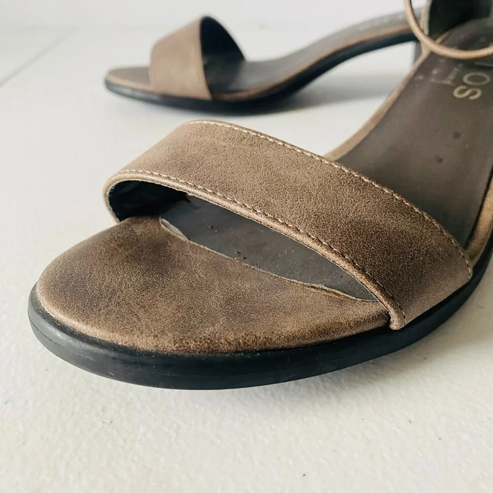 Toetos By‎ Dream Pairs  Size 8M Gray Open Toe Block Heel Sandals